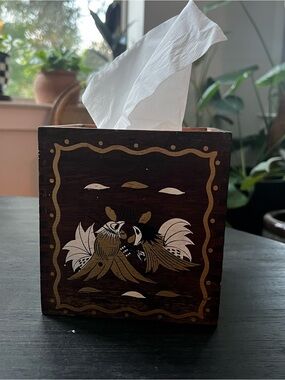 Vintage 50s MCM Decorative Tissue Box